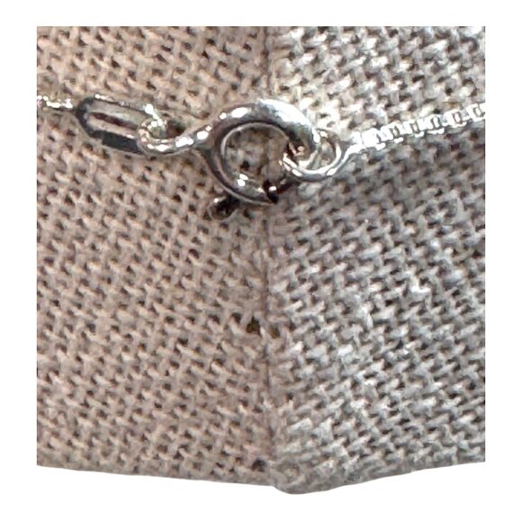 Ott Navajo Signed Opal Blue Sterling Silver Oval Pendant Necklace Box Chain 16" - Picture 3 of 10